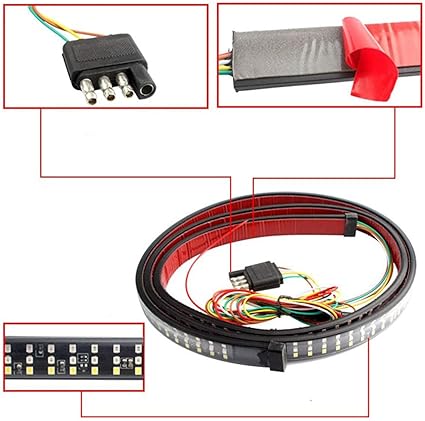Tira de Luz LED trasera para vehiculos (de 1,2 mts.) con 5 modos de Luz
